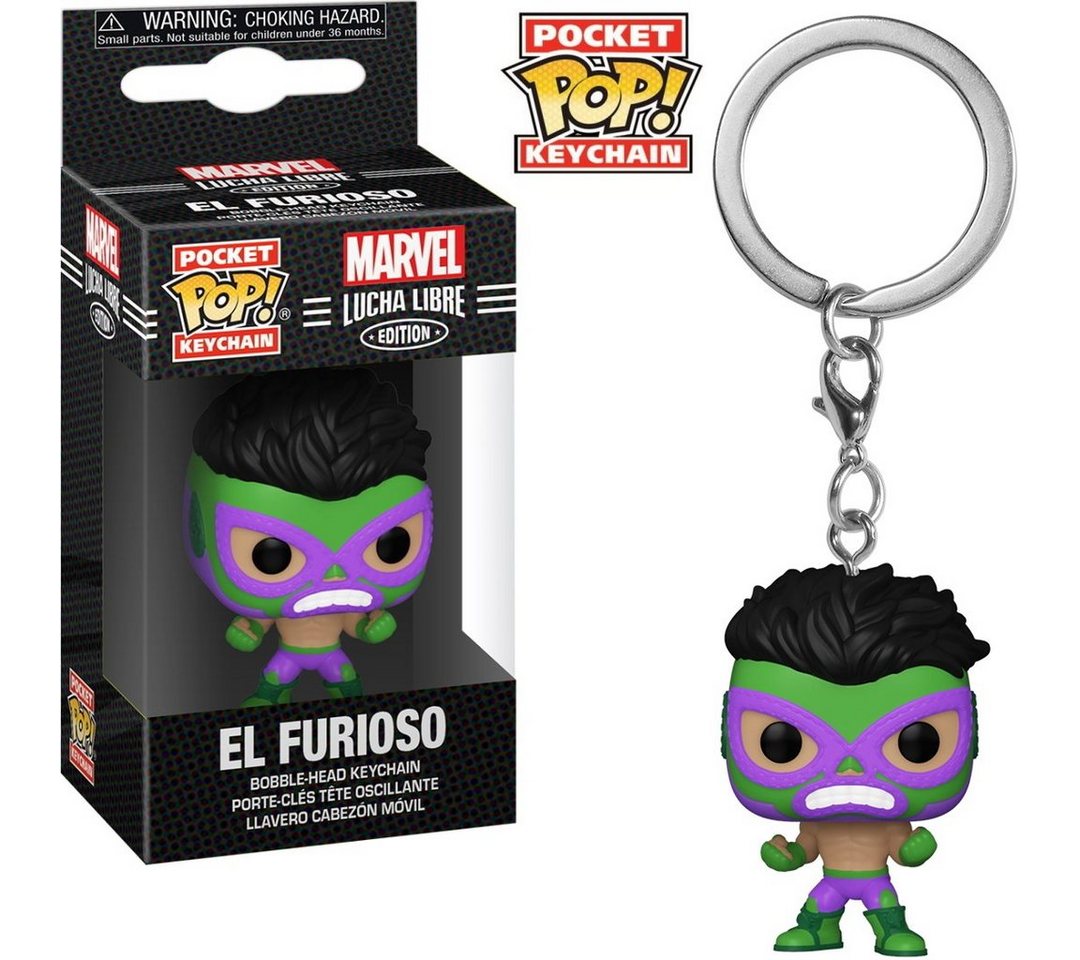 Funko Schlüsselanhänger Lucha Libre El Furioso Hulk Luchadores Pocket Pop! von Funko