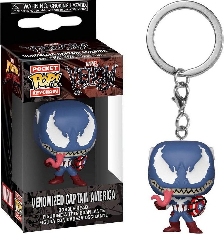 Funko Schlüsselanhänger Marvel Venom Venomized Captain America Pocket Pop! von Funko