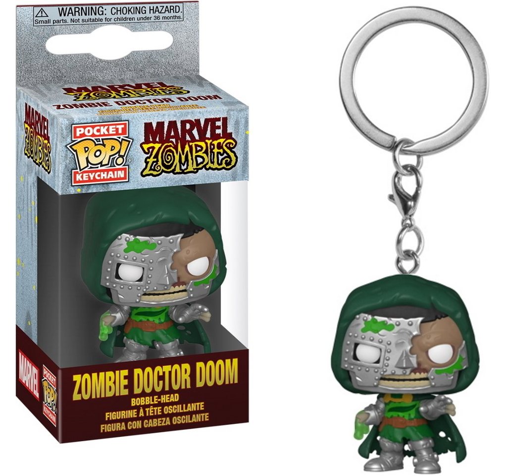 Funko Schlüsselanhänger Marvel Zombies - Zombie Doctor Doom Pocket Pop! von Funko