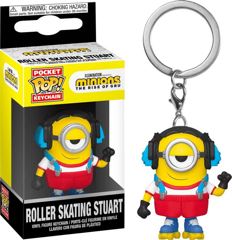 Funko Schlüsselanhänger Minions The Rise of Gru Roller Skating Stuart Pop! von Funko