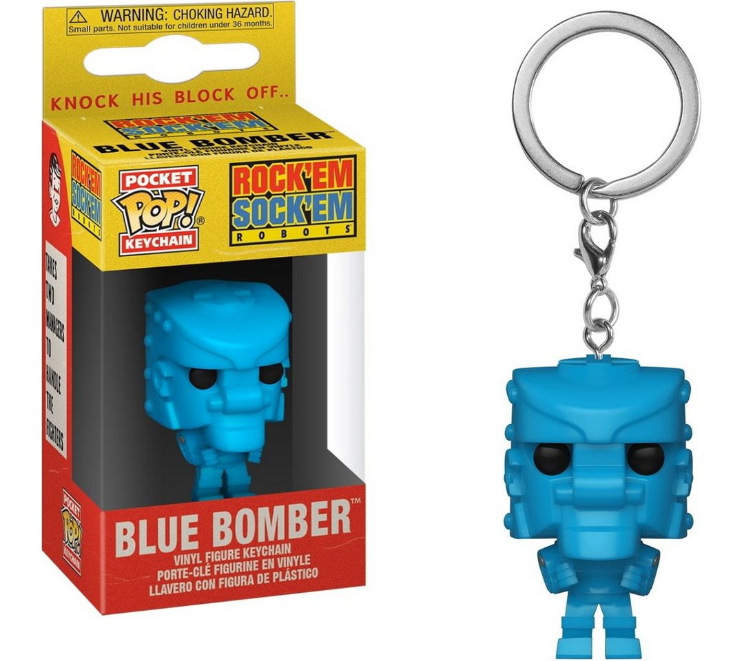 Funko Schlüsselanhänger Rock'Em Sock'Em Robots - Blue Bomber Pocket Pop! von Funko
