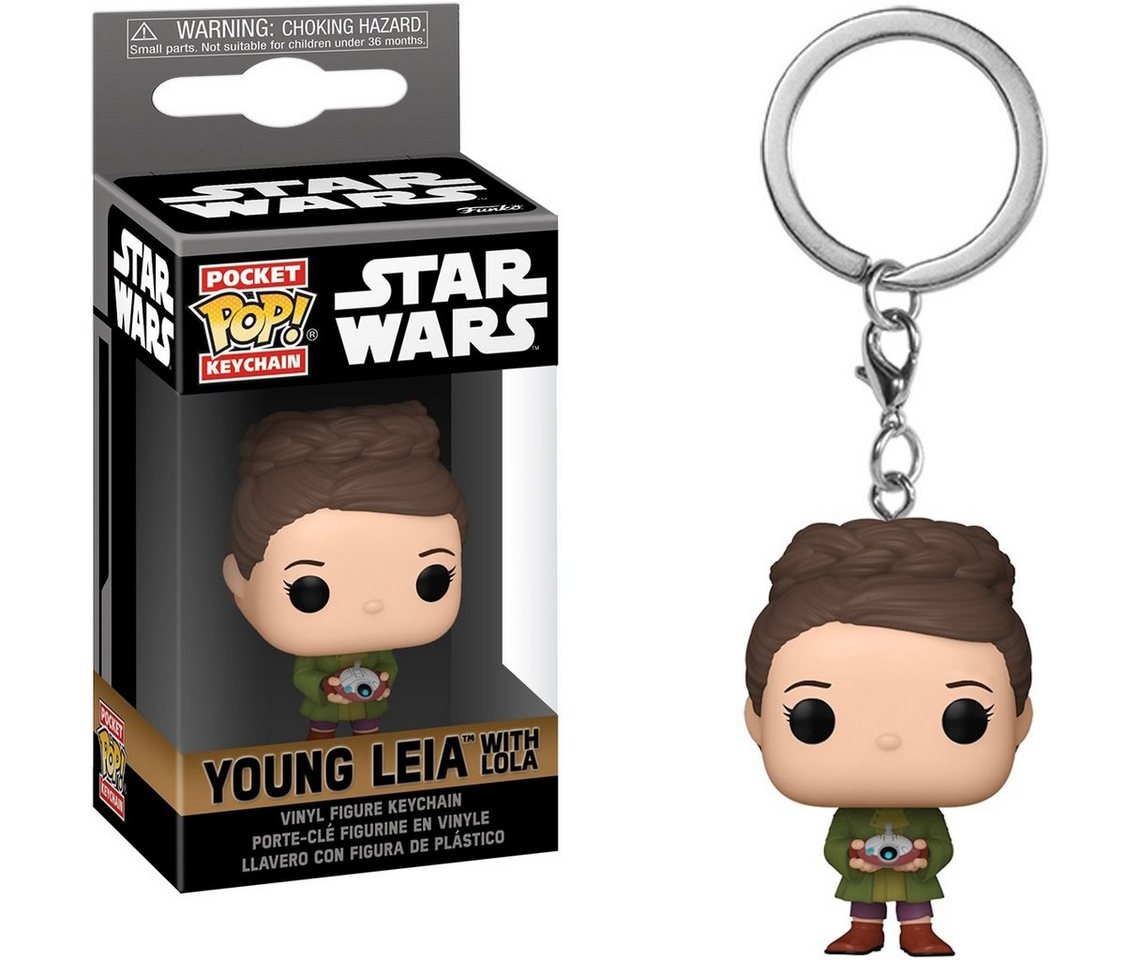 Funko Schlüsselanhänger Star Wars - Young Leia With Lola Pocket POP! von Funko