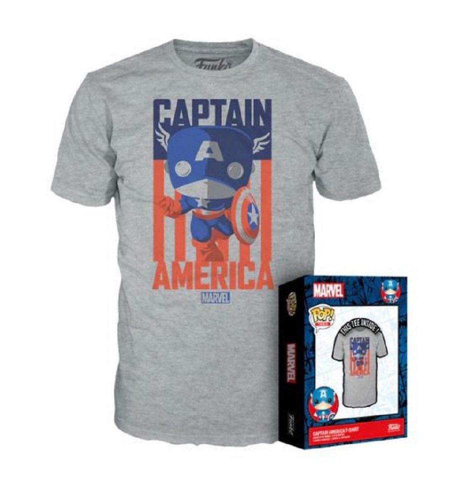 Funko T-Shirt Funko POP! Boxed Tees: Marvel - Captain America T-Shirt von Funko