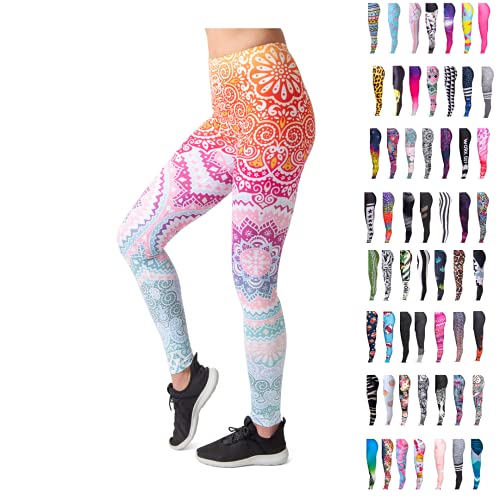 Funky Planet Leggings Damen - Legings Für Frauen - Leggings Damen Baumwolle - Farbige Leggins Elastan - Sporthose Damen - Mädchen Leggings - Weiche Leggings - Farbige Weiche Yogahose - Stretchy Hosen von Funky Planet