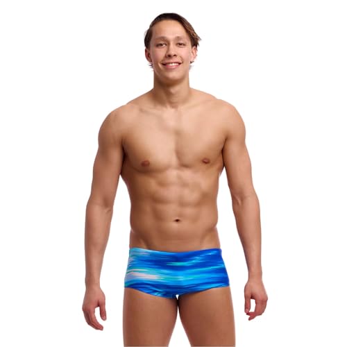 Funky Trunks Badehose Herren Sidewinder Trunk chlorbeständig und schnelltrocknend Sea Breeze, Größe:5 von Funky Trunks