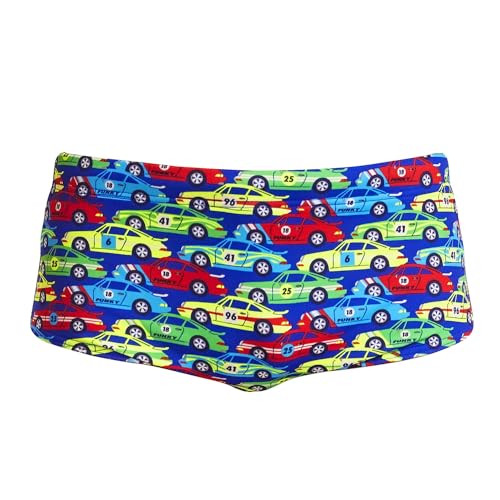 Funky Trunks Badehose Jungen | Kinder Car Stacker schnelltrocknend und chlorresistent, Kinder Größen:164 von Funky Trunks