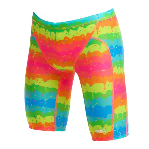 Funky Trunks Melting Mayhem Jammer Badehose Jungen I Kinder für Training, Freizeit und Strand aus Chlor und Salzwasserbeständigen Material, Kinder Größen:140 von Funky Trunks