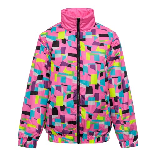 Funky Alps - Skijacke Disco - 80'er Jahren Neon Print - Winterjacke - Wasser- und Winddicht - Unisex - Print - Größe S-XXL (Small) von FunkyAlps.com