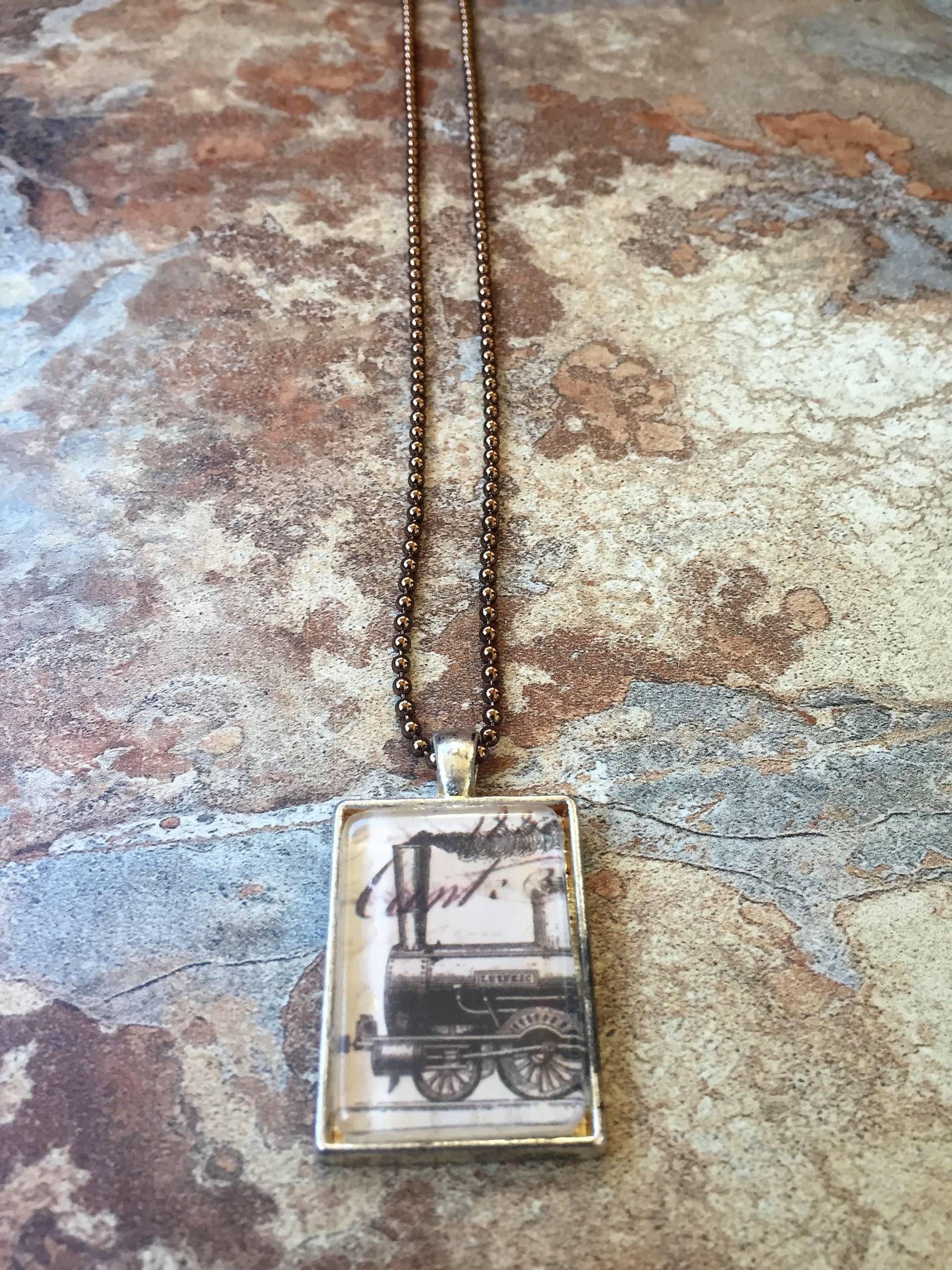 steampunk-Zug Kette Halskette steampunk-Zug Kette Halskette von FunkyFancyBeads
