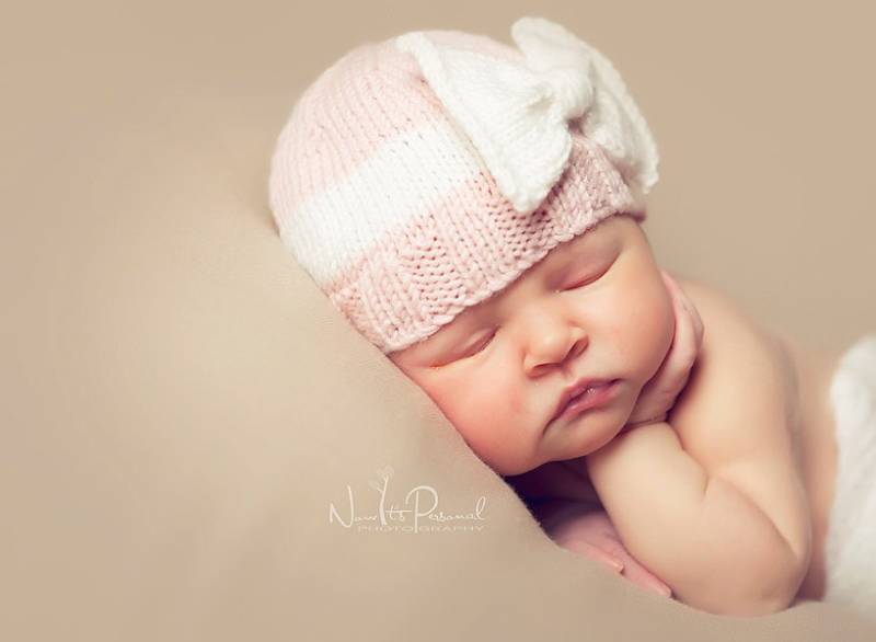 Baby Mädchen Bogen Hut Handgestrickte Rosa Mütze Weiße Kleidung Cashmerino Seide Handgemachte Dusche Geschenk Heimkehr Outfit Frühes Prem von FunkyKnitsUK