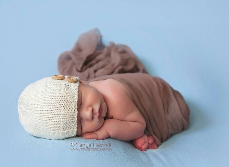 Baby Gestrickte Mütze Gestrickt Strickmütze Cashmir -12 Monate von FunkyKnitsUK