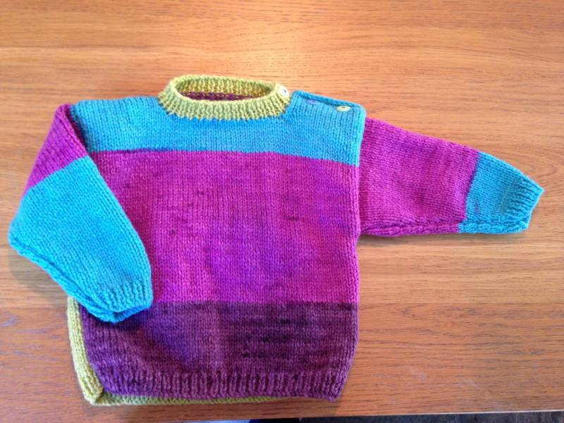 Lila Pop Kleinkind Pullover von FunkyKnitsbyAli