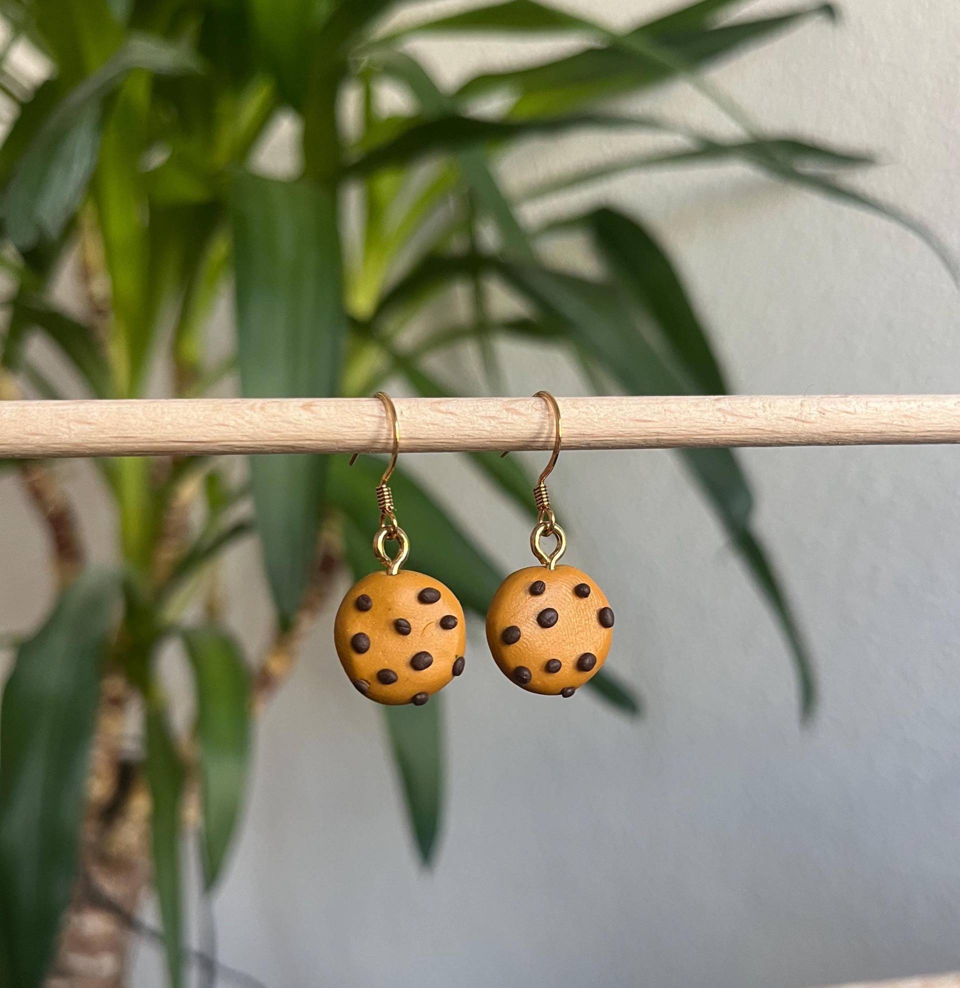 Cookie Ohrringe - Handgemacht 18K Gold Haken Cookie Ohrringe - Handgemacht 18K Gold Haken von FunkyLittleFind