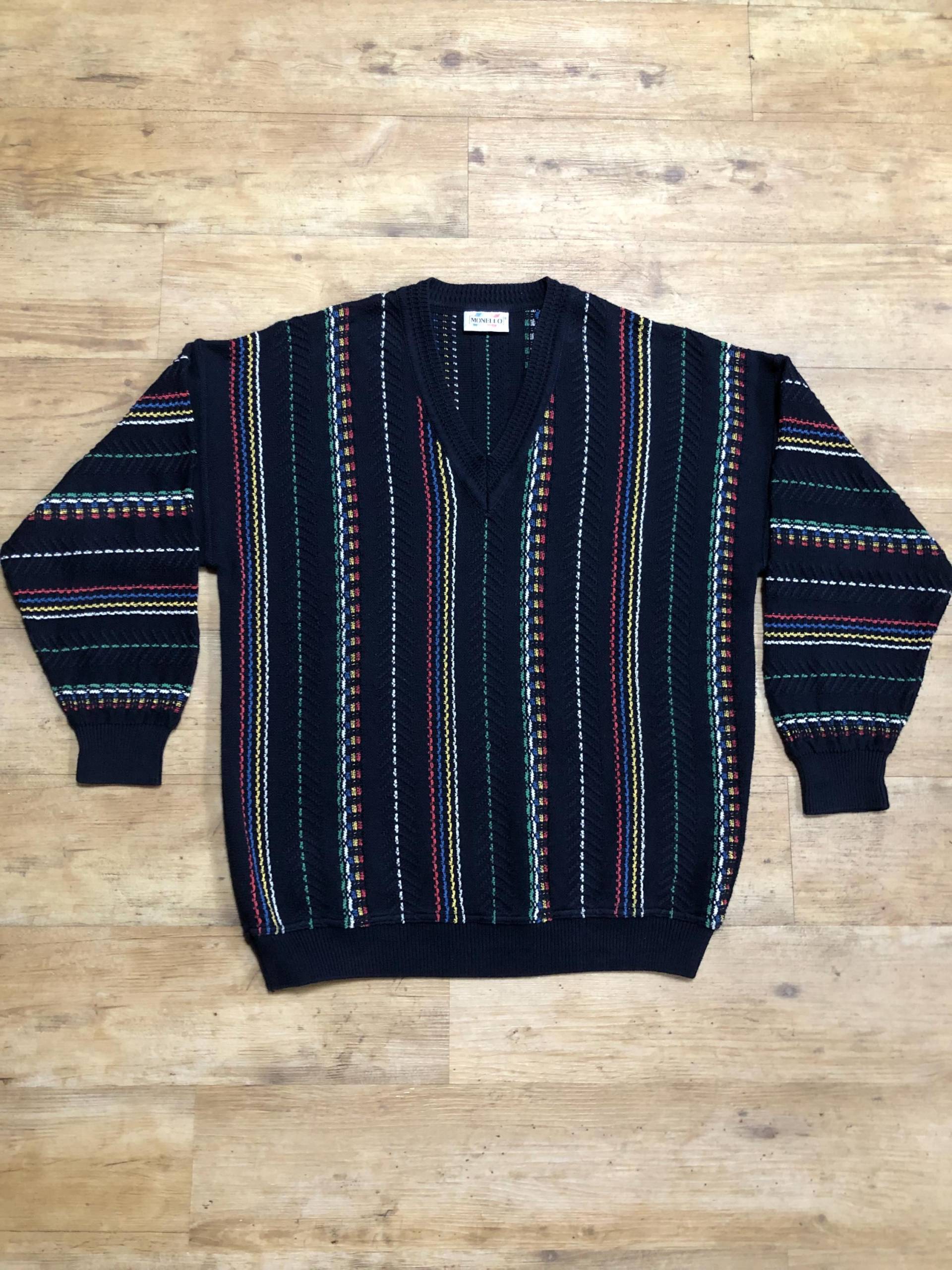 Monello Vintage Strickpullover Strick Stricker Retro Gr.50/M-L 80S 90S Sweater Sweatshirt Jacke Hoddie Pullover Oversized Heavy Wolle Carlo Monello Vintage Strickpullover Strick Stricker Retro Gr.50/M-L 80S 90S Sweater Sweatshirt Jacke Hoddie Pullover Oversized Heavy Wolle Carlo von FunkyVintageDortmund