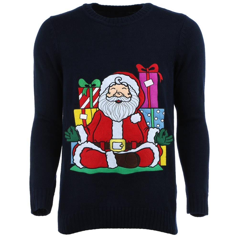 Yoga Santa Weihnachten Pullover Premium Qualität Hässliche Von Funky Yoga Santa Weihnachten Pullover Premium Qualität Hässliche Von Funky von FunkyXmasSweaters