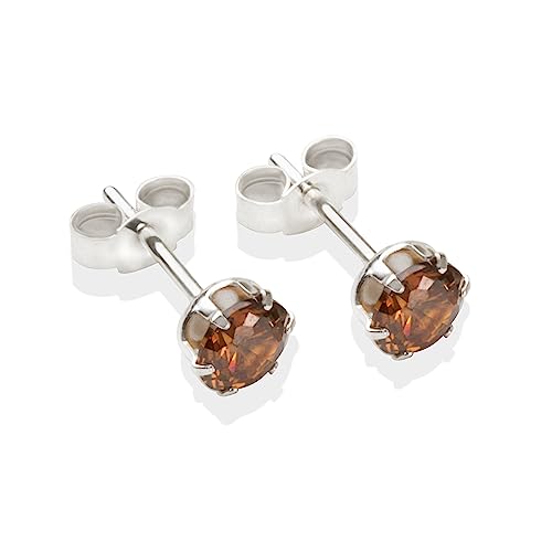 Sterling Silber 5 mm CZ Kristall Ohrstecker. Geschenk-Box von Funkyrox