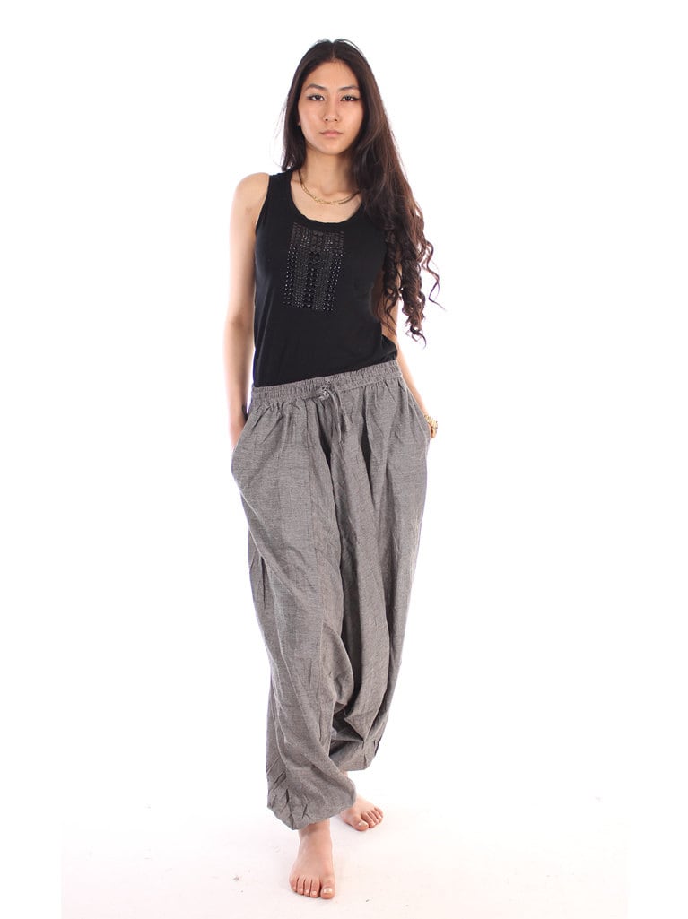 100% Khadi Khadar Baumwolle Harem Baggy Lose Bequeme Unisex Hose von Funkyyak