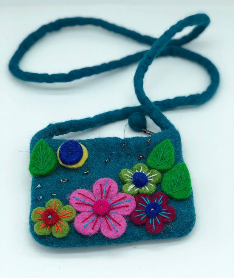 Handgemachte Filz-Geldbörse Mit Henkel von Funkyyak