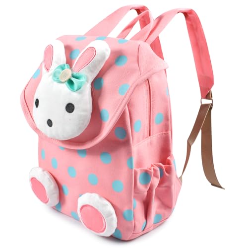 Kinderrucksack für Kleinkinder, Süße Kaninchen Babyrucksack Kinderrucksack, Kindergartentasche, Kindergartenrucksack 28*23*10cm, Kinder Backpack Schultasche für Baby Mädchen Kleinkinder 1-3 Jahre von Funmo