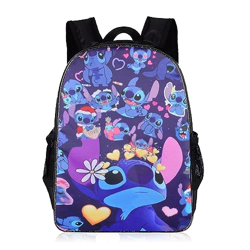 Funmo Stitch Kinderrucksäcke,Lion und Stitch Schulrucksack, Stitch Kindertasche, Cartoon Backpack School Bag 3D Printed School Backpack, Stitch Rucksack Children's Backpack Kinder von Funmo