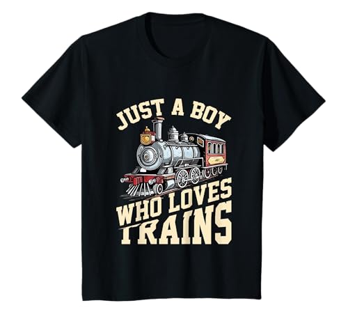 Kinder Nur EIN Junge, der Eisenbahnliebhaber liebt T-Shirt Kinder Nur EIN Junge, der Eisenbahnliebhaber liebt T-Shirt von Funn Train Lover Gifts