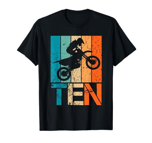 Dirt Bike 10. Motocross Geburtstag 10 Jahre alt 10 Jahre Jungen Mädchen T-Shirt Dirt Bike 10. Motocross Geburtstag 10 Jahre alt 10 Jahre Jungen Mädchen T-Shirt von Funny 10 Happy Birthday Party Motocross Design