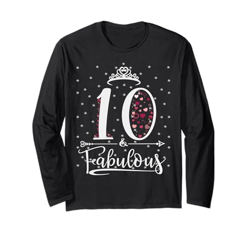10 & And Fabulous 10 Jahre altes Mädchen zum 10. Geburtstag Langarmshirt 10 & And Fabulous 10 Jahre altes Mädchen zum 10. Geburtstag Langarmshirt von Funny 10th Birthday Girl 10 Years Old Bday Women