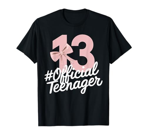 Geburtstag Mädchen Rosa Kokette Schleife 13 Jahre alt Ästhetisches Mädchen T-Shirt Geburtstag Mädchen Rosa Kokette Schleife 13 Jahre alt Ästhetisches Mädchen T-Shirt von Funny 13th Birthday Costume Gifts Idea