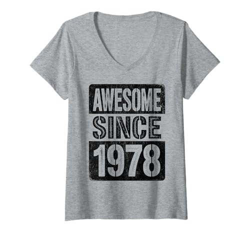 Damen Tolles Geschenk für den Geburtstag seit 1978 T-Shirt mit V-Ausschnitt Damen Tolles Geschenk für den Geburtstag seit 1978 T-Shirt mit V-Ausschnitt von Funny 1978 birthday gifts