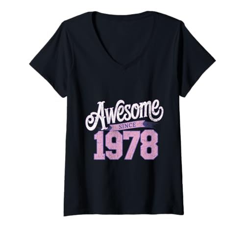 Damen Tolles Geschenk für den Geburtstag seit 1978 T-Shirt mit V-Ausschnitt Damen Tolles Geschenk für den Geburtstag seit 1978 T-Shirt mit V-Ausschnitt von Funny 1978 birthday gifts
