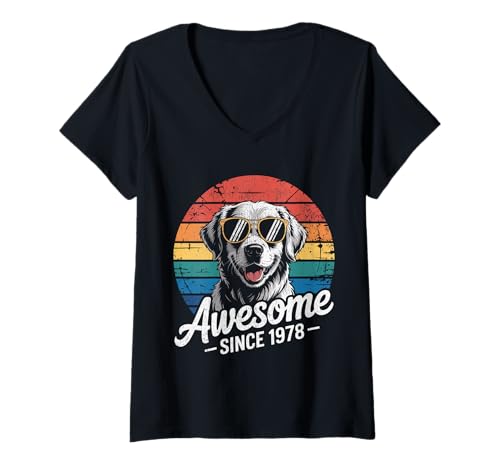 Damen Tolles Geschenk für den Geburtstag seit 1978 T-Shirt mit V-Ausschnitt Damen Tolles Geschenk für den Geburtstag seit 1978 T-Shirt mit V-Ausschnitt von Funny 1978 birthday gifts