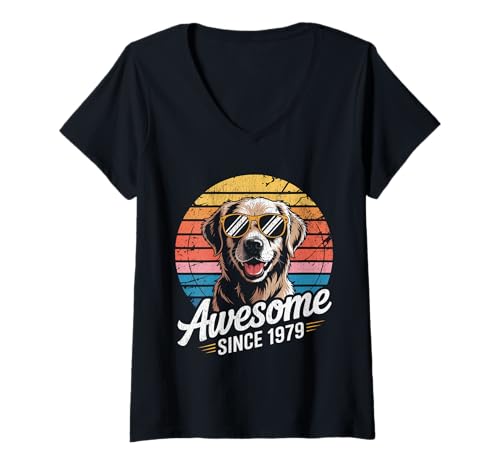 Damen Tolles Geschenk seit 1979 Geburtstag 1979 T-Shirt mit V-Ausschnitt Damen Tolles Geschenk seit 1979 Geburtstag 1979 T-Shirt mit V-Ausschnitt von Funny 1979 birthday gifts