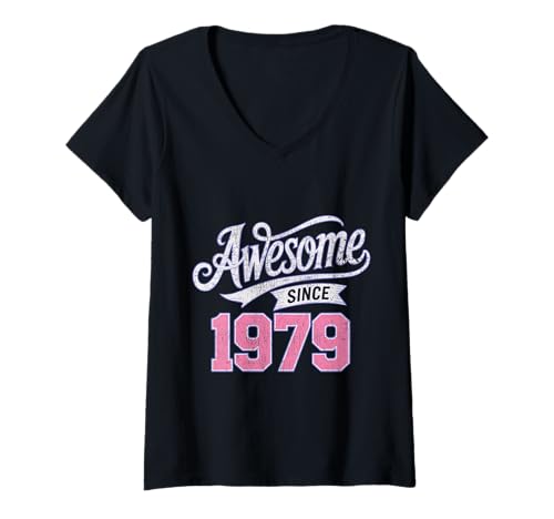 Damen Tolles Geschenk seit 1979 Geburtstag 1979 T-Shirt mit V-Ausschnitt Damen Tolles Geschenk seit 1979 Geburtstag 1979 T-Shirt mit V-Ausschnitt von Funny 1979 birthday gifts