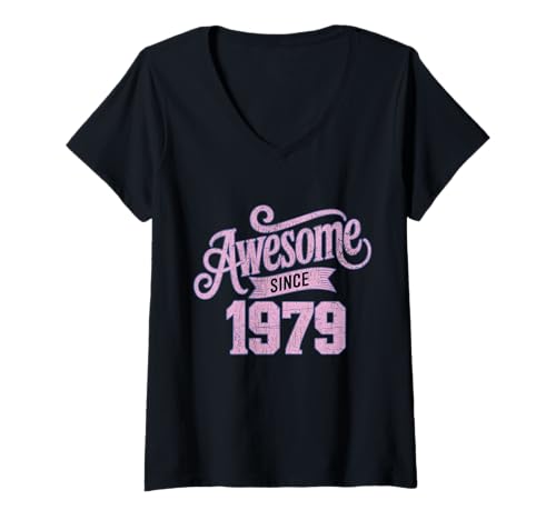 Damen Tolles Geschenk seit 1979 Geburtstag 1979 T-Shirt mit V-Ausschnitt Damen Tolles Geschenk seit 1979 Geburtstag 1979 T-Shirt mit V-Ausschnitt von Funny 1979 birthday gifts