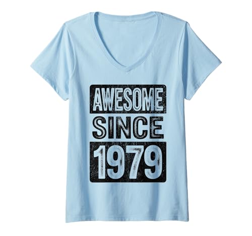 Damen Tolles Geschenk seit 1979 Geburtstag 1979 T-Shirt mit V-Ausschnitt Damen Tolles Geschenk seit 1979 Geburtstag 1979 T-Shirt mit V-Ausschnitt von Funny 1979 birthday gifts