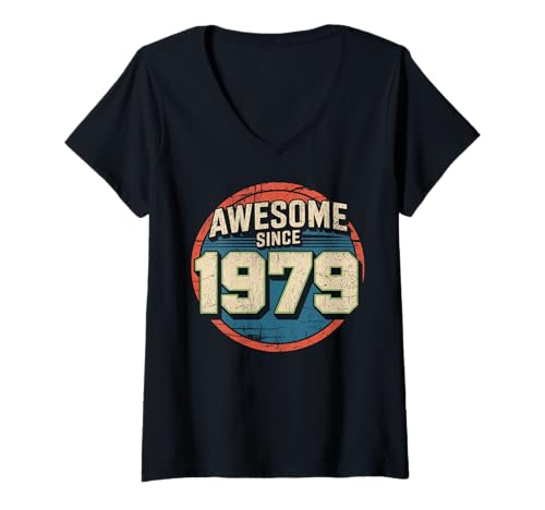 Damen Tolles Geschenk seit 1979 Geburtstag 1979 T-Shirt mit V-Ausschnitt Damen Tolles Geschenk seit 1979 Geburtstag 1979 T-Shirt mit V-Ausschnitt von Funny 1979 birthday gifts
