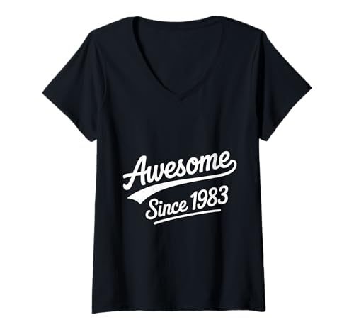 Damen Tolles Geschenk zum Geburtstag seit 1983 T-Shirt mit V-Ausschnitt Damen Tolles Geschenk zum Geburtstag seit 1983 T-Shirt mit V-Ausschnitt von Funny 1983 birthday gifts