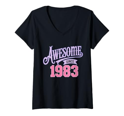Damen Tolles Geschenk zum Geburtstag seit 1983 T-Shirt mit V-Ausschnitt Damen Tolles Geschenk zum Geburtstag seit 1983 T-Shirt mit V-Ausschnitt von Funny 1983 birthday gifts