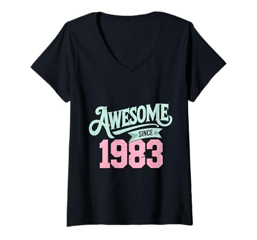 Damen Tolles Geschenk zum Geburtstag seit 1983 T-Shirt mit V-Ausschnitt Damen Tolles Geschenk zum Geburtstag seit 1983 T-Shirt mit V-Ausschnitt von Funny 1983 birthday gifts