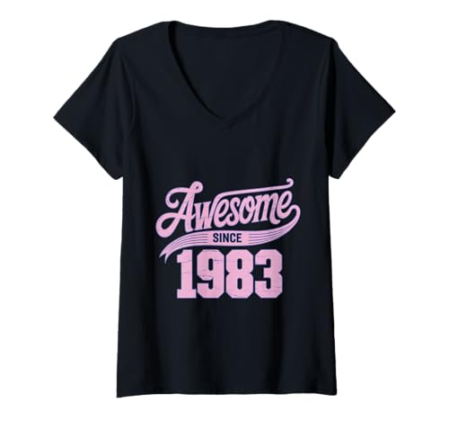 Damen Tolles Geschenk zum Geburtstag seit 1983 T-Shirt mit V-Ausschnitt Damen Tolles Geschenk zum Geburtstag seit 1983 T-Shirt mit V-Ausschnitt von Funny 1983 birthday gifts