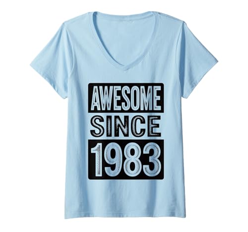 Damen Tolles Geschenk zum Geburtstag seit 1983 T-Shirt mit V-Ausschnitt Damen Tolles Geschenk zum Geburtstag seit 1983 T-Shirt mit V-Ausschnitt von Funny 1983 birthday gifts