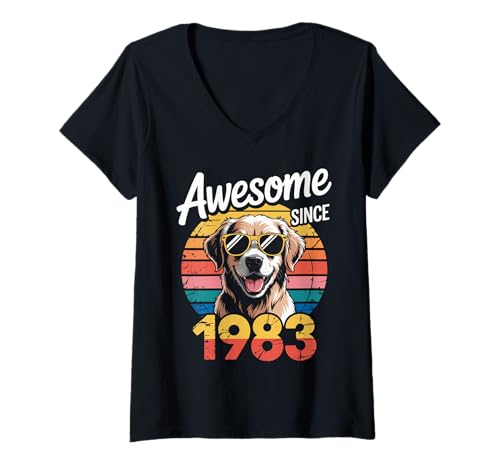 Damen Tolles Geschenk zum Geburtstag seit 1983 T-Shirt mit V-Ausschnitt Damen Tolles Geschenk zum Geburtstag seit 1983 T-Shirt mit V-Ausschnitt von Funny 1983 birthday gifts