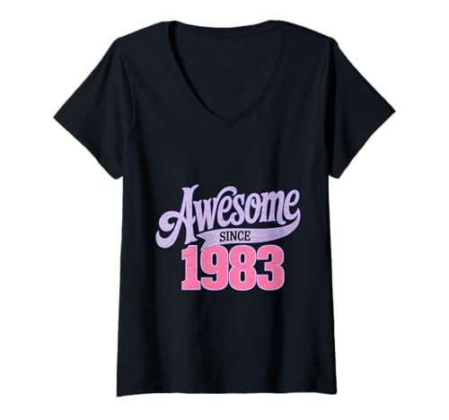 Damen Tolles Geschenk zum Geburtstag seit 1983 T-Shirt mit V-Ausschnitt Damen Tolles Geschenk zum Geburtstag seit 1983 T-Shirt mit V-Ausschnitt von Funny 1983 birthday gifts