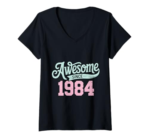 Damen Tolles Geschenk für Geburtstage von 1984 T-Shirt mit V-Ausschnitt Damen Tolles Geschenk für Geburtstage von 1984 T-Shirt mit V-Ausschnitt von Funny 1984 birthday gifts