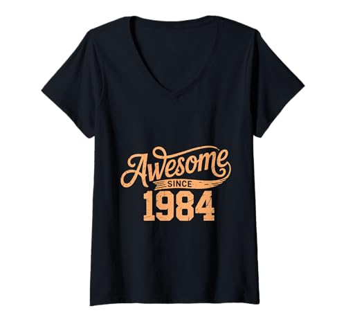 Damen Tolles Geschenk für Geburtstage von 1984 T-Shirt mit V-Ausschnitt Damen Tolles Geschenk für Geburtstage von 1984 T-Shirt mit V-Ausschnitt von Funny 1984 birthday gifts