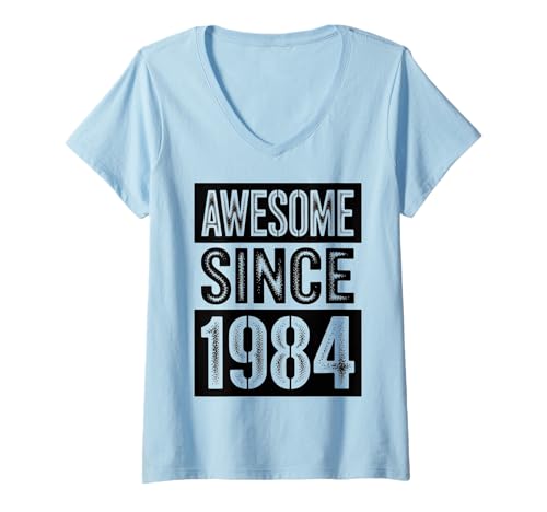 Damen Tolles Geschenk für Geburtstage von 1984 T-Shirt mit V-Ausschnitt Damen Tolles Geschenk für Geburtstage von 1984 T-Shirt mit V-Ausschnitt von Funny 1984 birthday gifts
