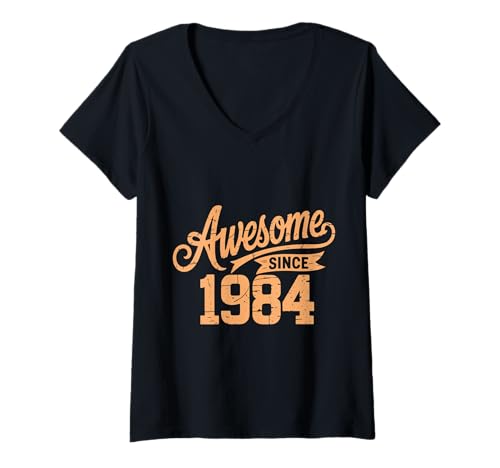 Damen Tolles Geschenk für Geburtstage von 1984 T-Shirt mit V-Ausschnitt Damen Tolles Geschenk für Geburtstage von 1984 T-Shirt mit V-Ausschnitt von Funny 1984 birthday gifts