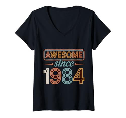 Damen Tolles Geschenk für Geburtstage von 1984 T-Shirt mit V-Ausschnitt Damen Tolles Geschenk für Geburtstage von 1984 T-Shirt mit V-Ausschnitt von Funny 1984 birthday gifts