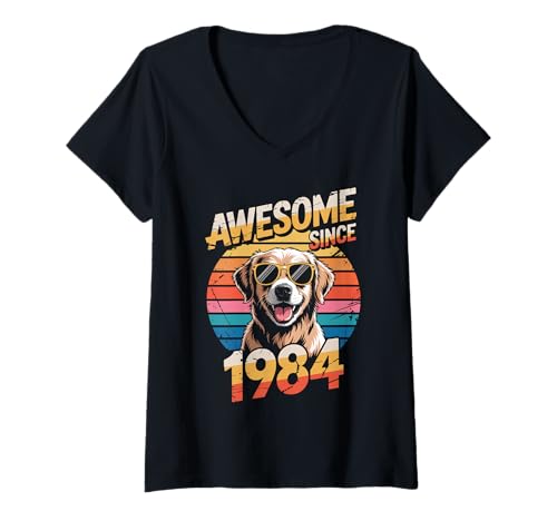 Damen Tolles Geschenk für Geburtstage von 1984 T-Shirt mit V-Ausschnitt Damen Tolles Geschenk für Geburtstage von 1984 T-Shirt mit V-Ausschnitt von Funny 1984 birthday gifts