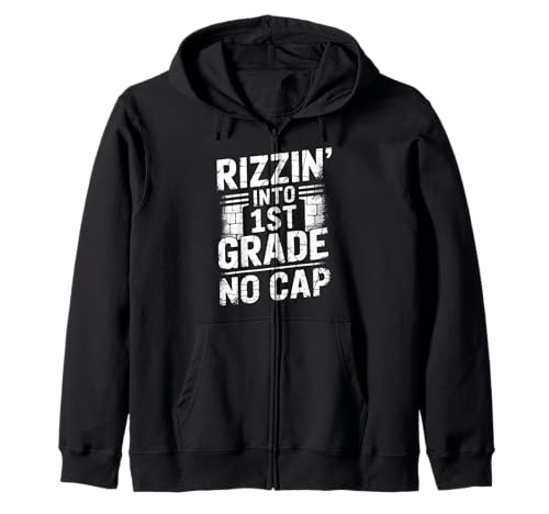 1. Klasse Back to School Rizzin Into 1. Klasse Jungen Mädchen Kapuzenjacke 1. Klasse Back to School Rizzin Into 1. Klasse Jungen Mädchen Kapuzenjacke von Funny 1st Grade Back to School Rizz Tees & Co